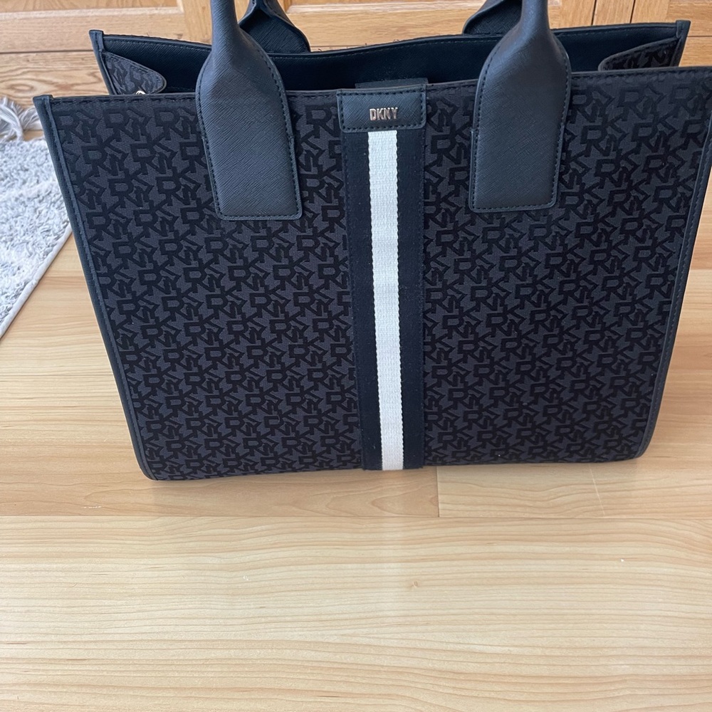 DKNY Black and White Tote Bag